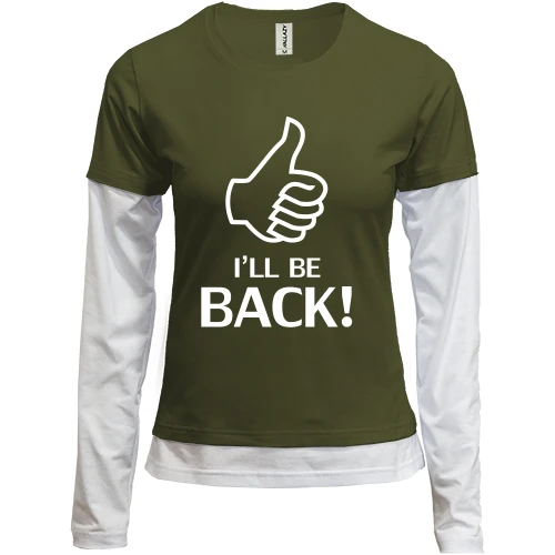 Женский лонгслив Комби I'll be back