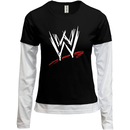 Женский лонгслив Комби, черный, WWE