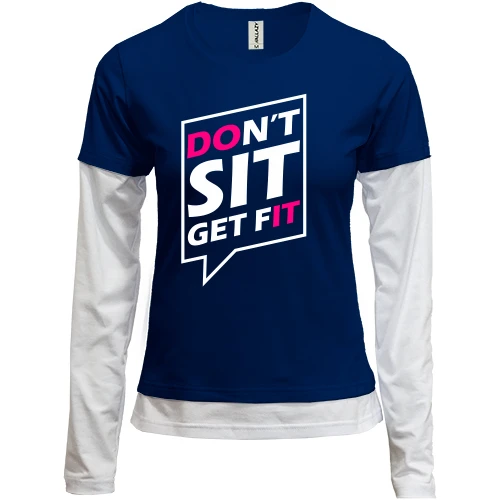 Женский лонгслив Комби Dont sit get fit