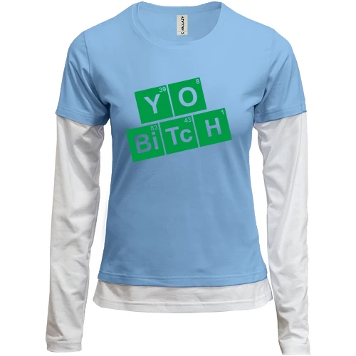 Женский лонгслив Комби You bitch