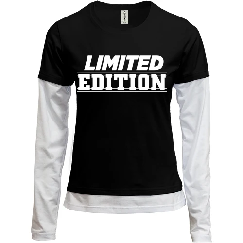 Женский лонгслив Комби с надписью "Limited Edition"