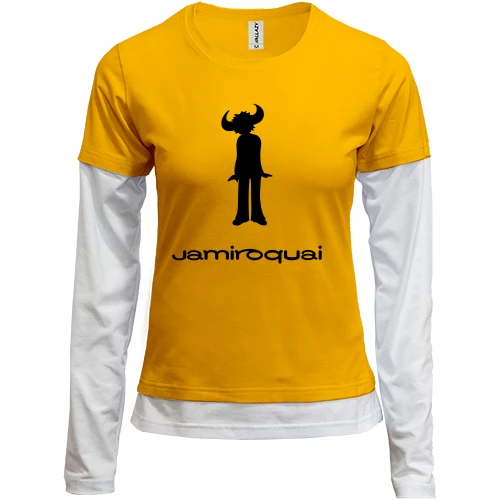 Женский лонгслив Комби, желтый, Jamiroquai