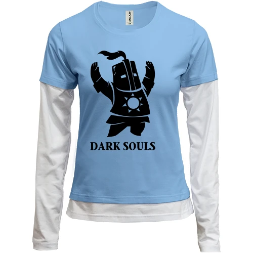 Женский лонгслив Комби, синий, Dark Souls