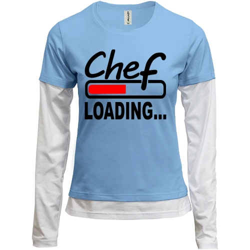 Жіночий лонгслів Комбі з написом "chef" шеф-кухар