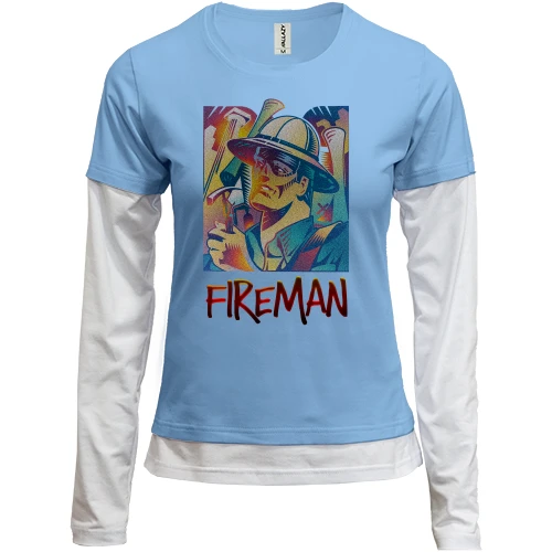 Женский лонгслив Комби FIREMAN