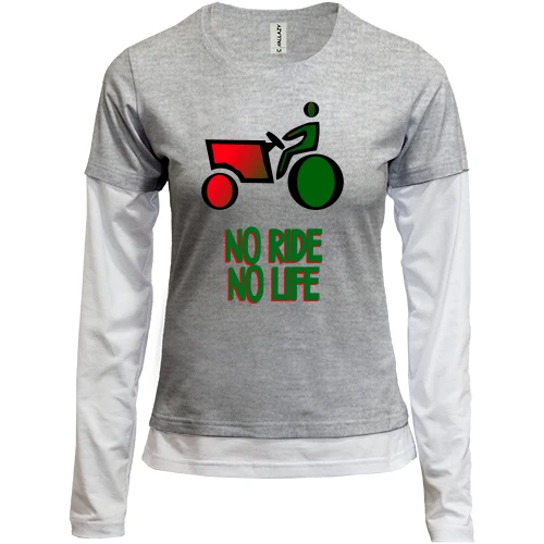 Женский лонгслив Комби No ride no life