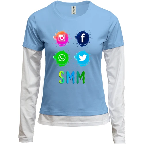 Женский лонгслив Комби для SMM