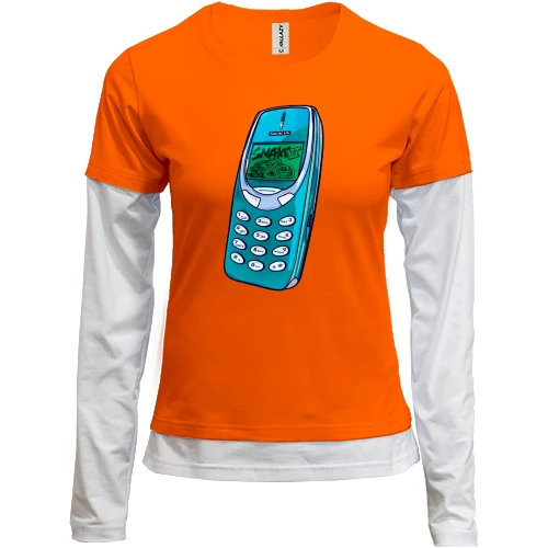Женский лонгслив Комби с легендарной Nokia