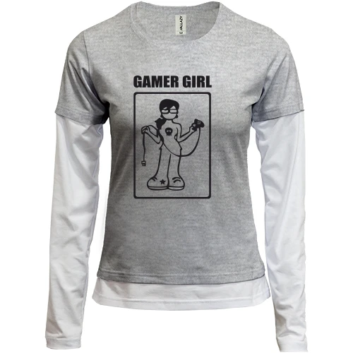 Женский лонгслив Комби Gamer girl (2)