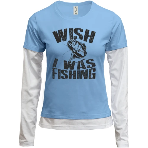 Женский лонгслив Комби Wish I was fishing