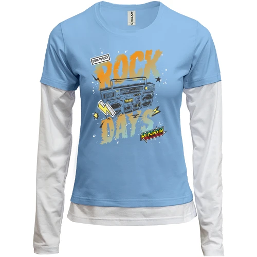 Женский лонгслив Комби Rock Days Бум бокс