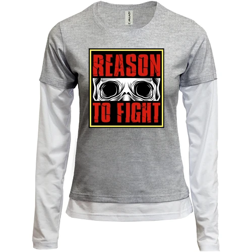 Женский лонгслив Комби Reason to fight Череп