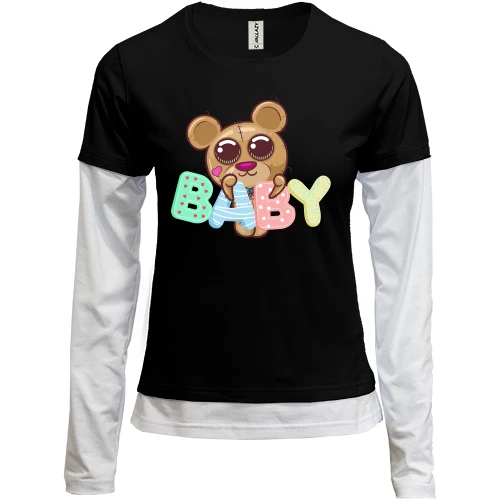 Женский лонгслив Комби Baby Bear Медвежонок