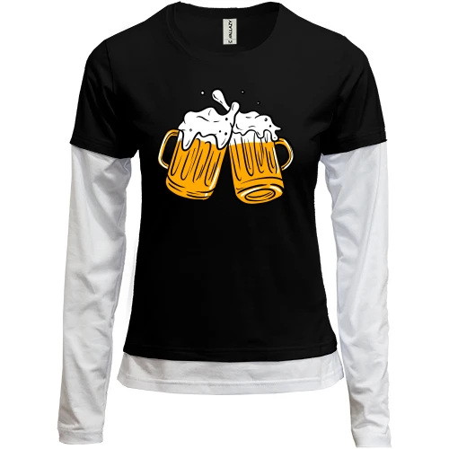 Женский лонгслив Комби Beer Пиво