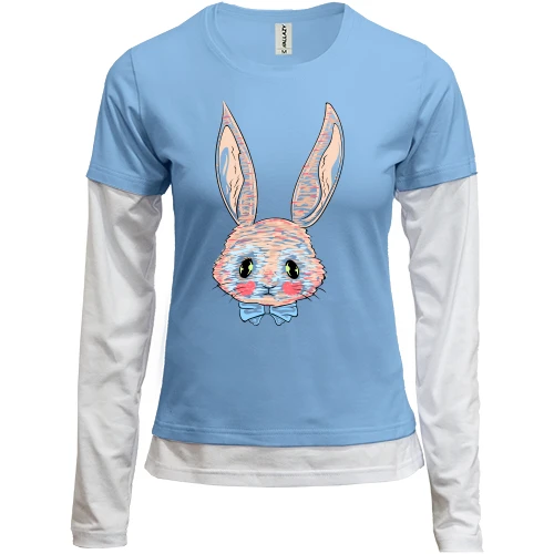 Женский лонгслив Комби Cute Rabbit Кролик