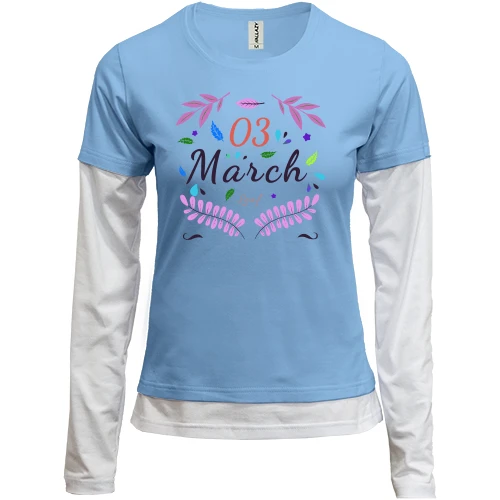 Женский лонгслив Комби March Март