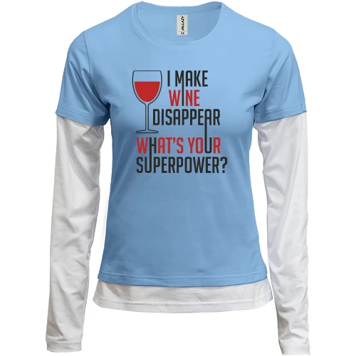 Женский лонгслив Комби Wine Вино