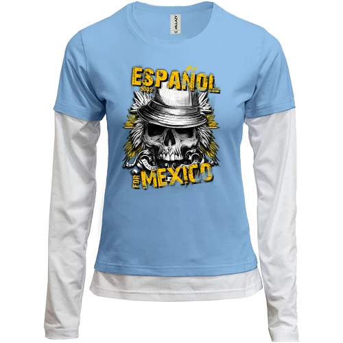 Женский лонгслив Комби Spanish Череп