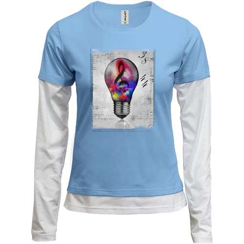 Женский лонгслив Комби Music Lamp