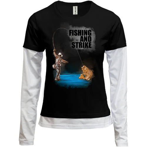 Женский лонгслив Комби Fishing and strike
