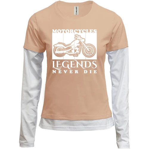 Женский лонгслив Комби Motorcycles - Legends never die