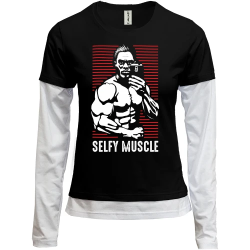Женский лонгслив Комби Selfie Muscle