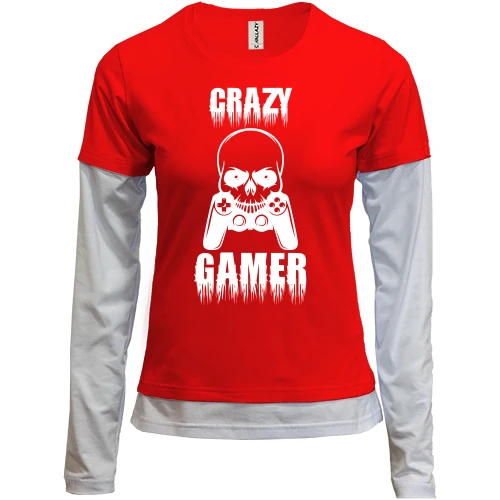 Женский лонгслив Комби Crazy Gamer