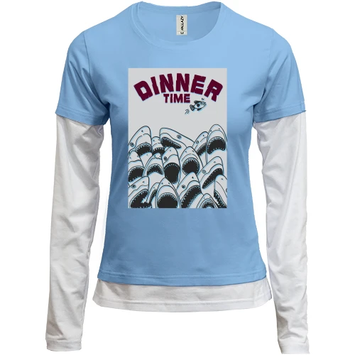 Женский лонгслив Комби Dinner time