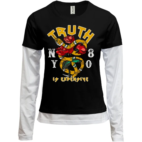 Женский лонгслив Комби Truth is expensive