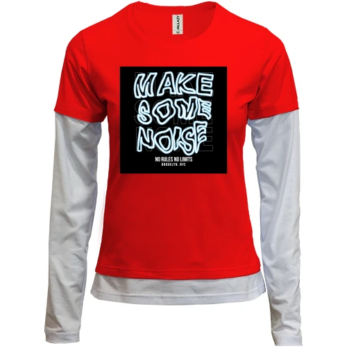 Женский лонгслив Комби Make some noise