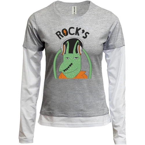 Женский лонгслив Комби Rock`s