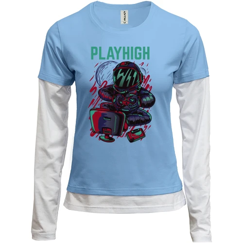 Женский лонгслив Комби PlayHigh