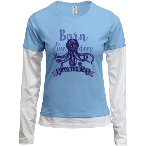 Женский лонгслив Комби Born to Dive