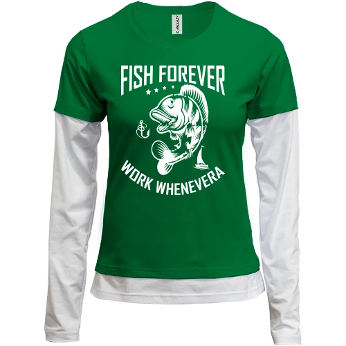 Женский лонгслив Комби Fish forever