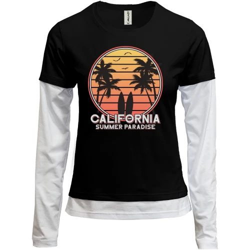 Женский лонгслив Комби California Summer Paradise