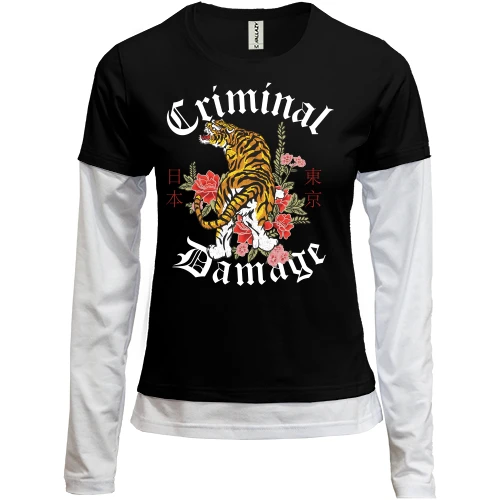 Женский лонгслив Комби Criminal Damage