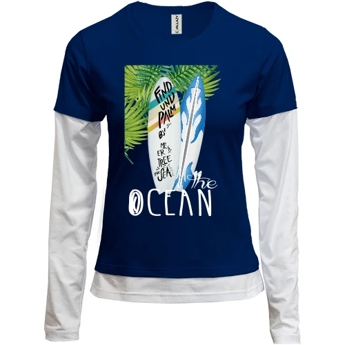 Женский лонгслив Комби The Ocean