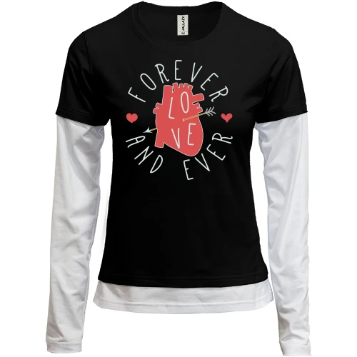Женский лонгслив Комби Love Foreverand Ever