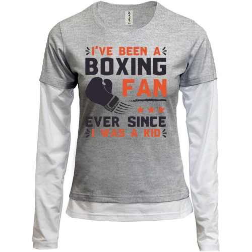 Женский лонгслив Комби Boxing fan