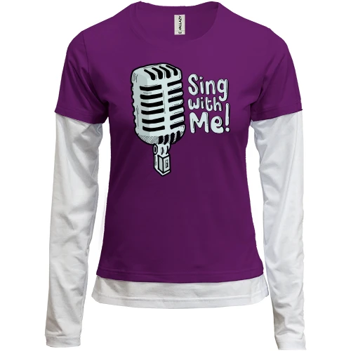 Женский лонгслив Комби Sing with me