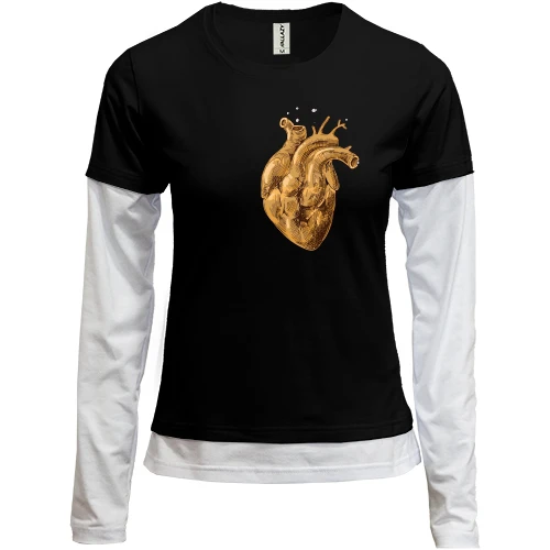 Женский лонгслив Комби Golden Heart
