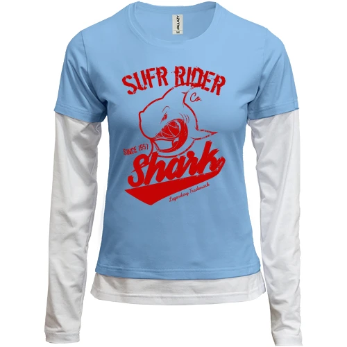 Женский лонгслив Комби Surf Rider Shark