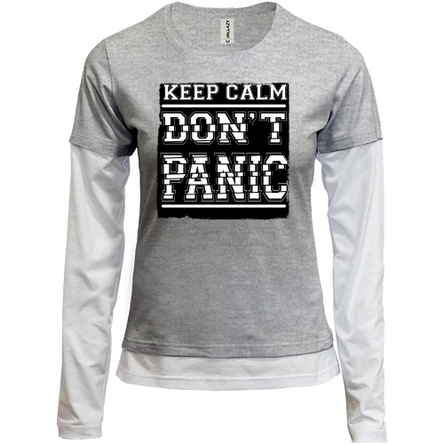 Женский лонгслив Комби Keep Calm Don't Panic