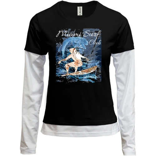 Женский лонгслив Комби Miami Surf Club