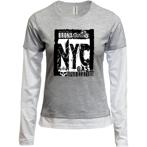 Женский лонгслив Комби Bronx NYC Gas
