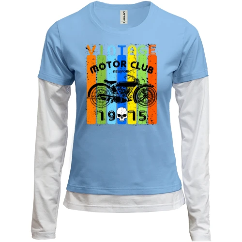 Женский лонгслив Комби Vintage Motor Club