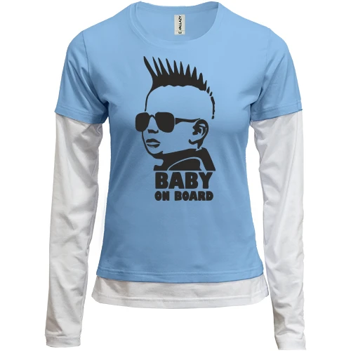 Женский лонгслив Комби Baby on board