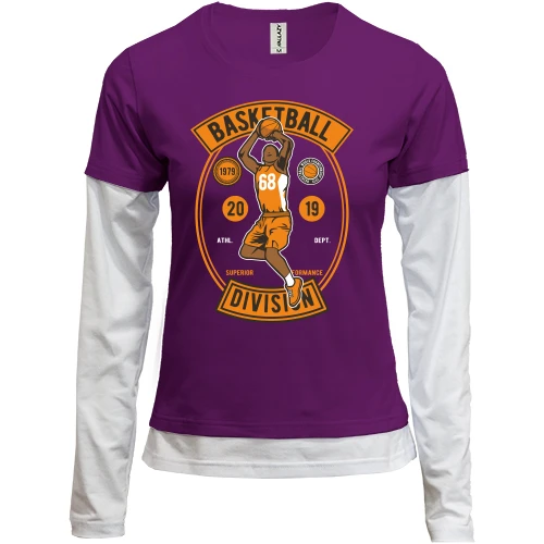 Женский лонгслив Комби, черный, Basketball division