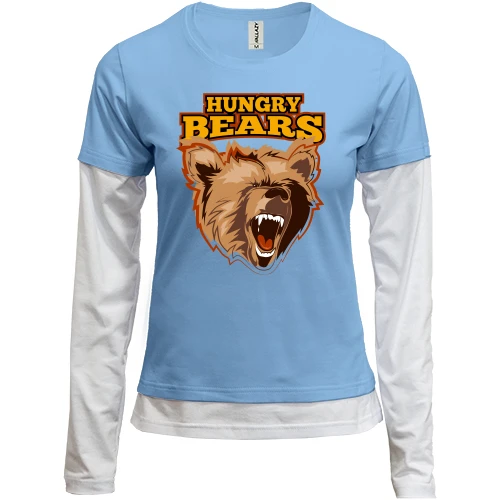 Женский лонгслив Комби Hungry Bears