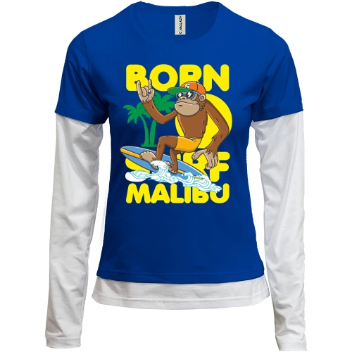 Женский лонгслив Комби Born Malibu Monkey